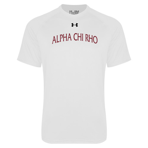 Under Armour White Tech Tee-Alpha Chi Rho Arched