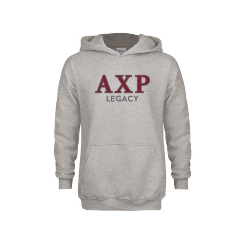 Youth Grey Fleece Hood-Legacy