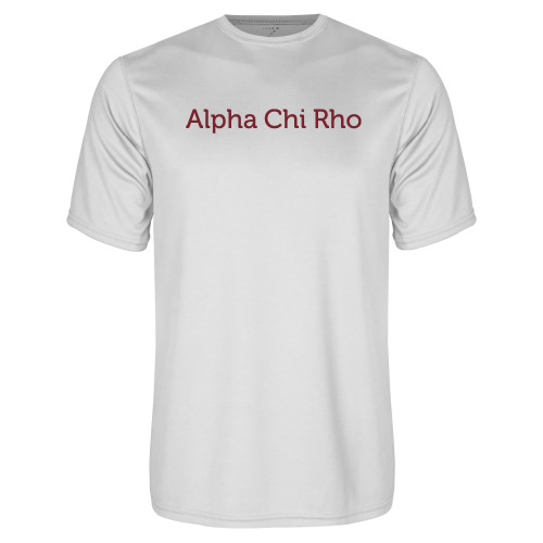 White Performance Tee-Alpha Chi Rho