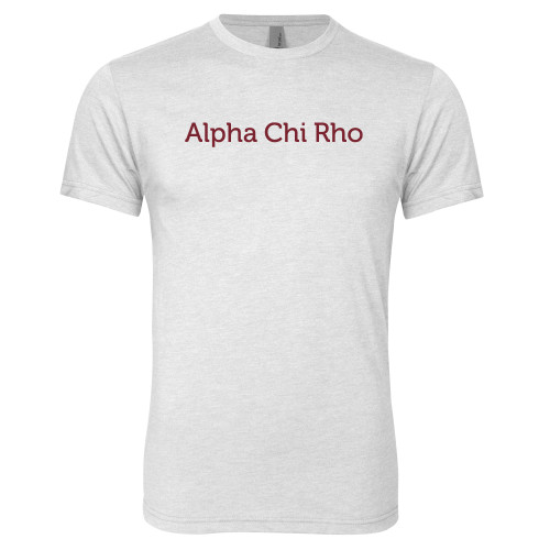  Next Level Heather White Triblend Tee - Alpha Chi Rho