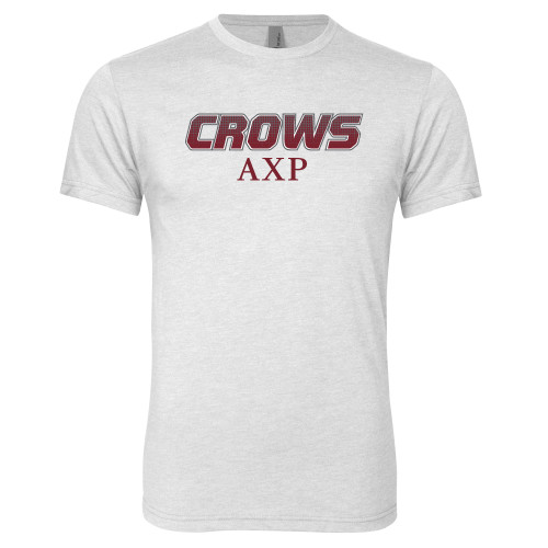  Next Level Heather White Triblend Tee - Crows AXP