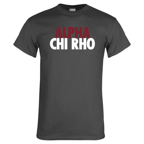 Charcoal T Shirt-Alpha Chi Rho with shield