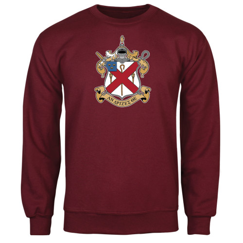Maroon Fleece Crew-Crest