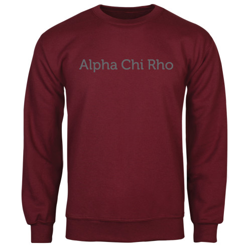 Maroon Fleece Crew-Alpha Chi Rho