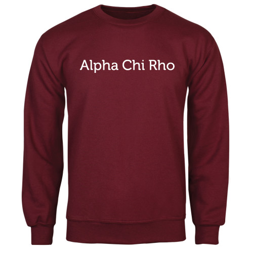 Maroon Fleece Crew-Alpha Chi Rho