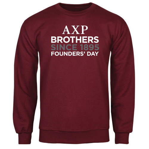 Maroon Fleece Crew-Founders Day/Brothers