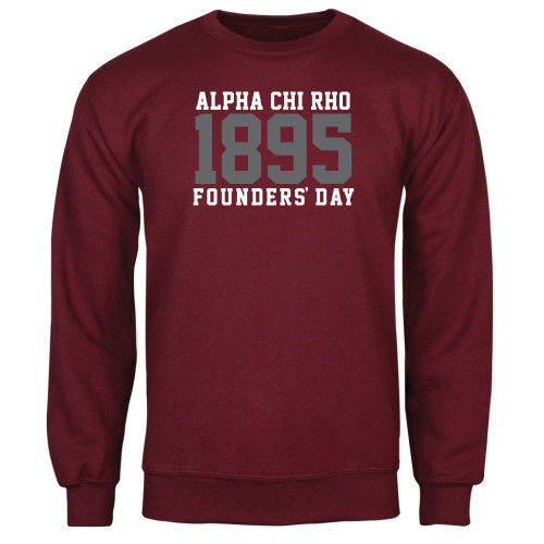 Maroon Fleece Crew-Founders Day 1895