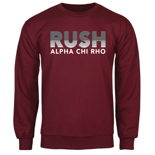 Maroon Fleece Crew-Rush Lines Alpha Chi Rho