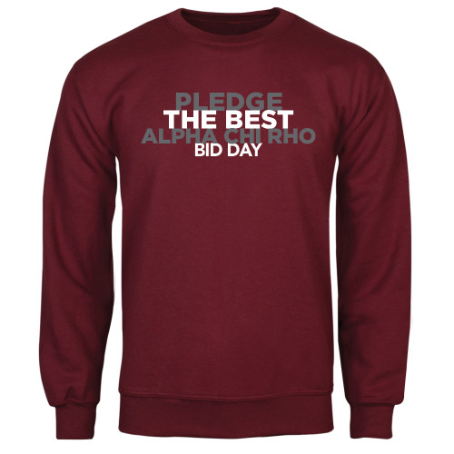 Maroon Fleece Crew-Pledge The Best