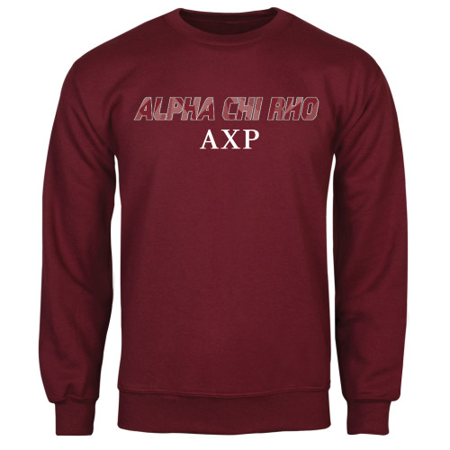 Maroon Fleece Crew-Alpha Chi Rho AXP