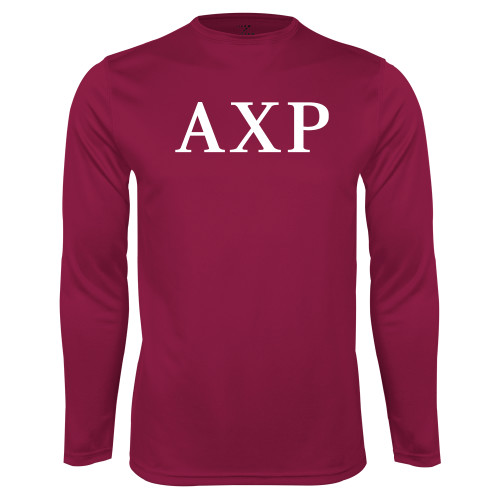 Maroon Performance Long Sleeve Shirt-AXP