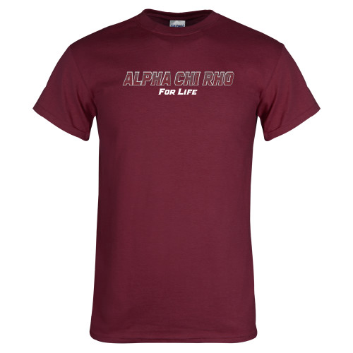 Maroon T Shirt-Alpha Chi Rho For Life