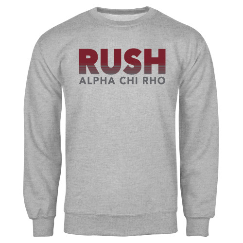 Grey Fleece Crew-Rush Lines Alpha Chi Rho