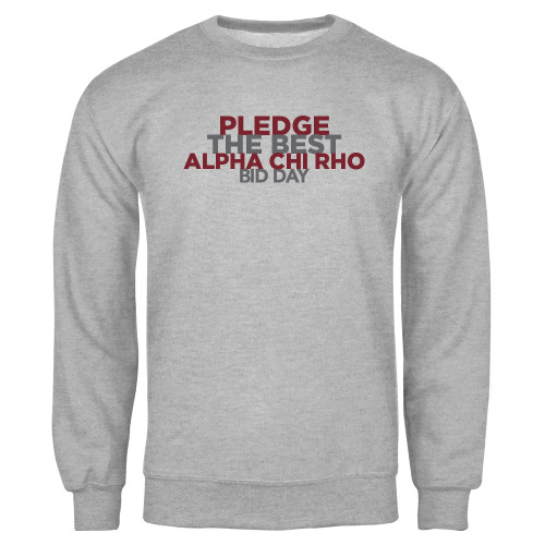 Grey Fleece Crew-Pledge The Best