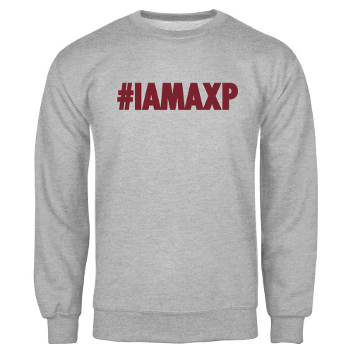 Grey Fleece Crew-#IAMAXP