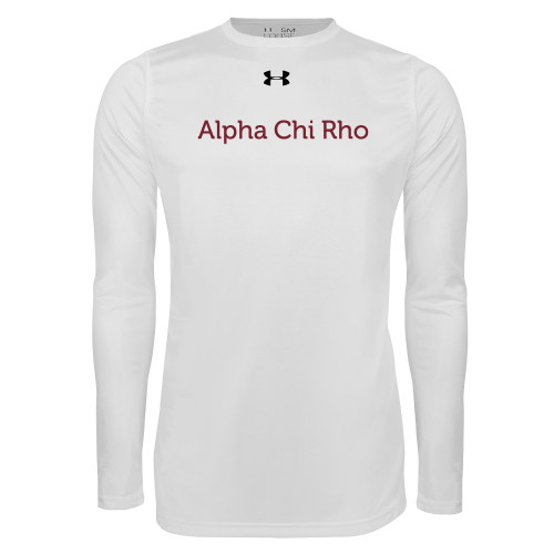 Under Armour White Long Sleeve Tech Tee-Alpha Chi Rho