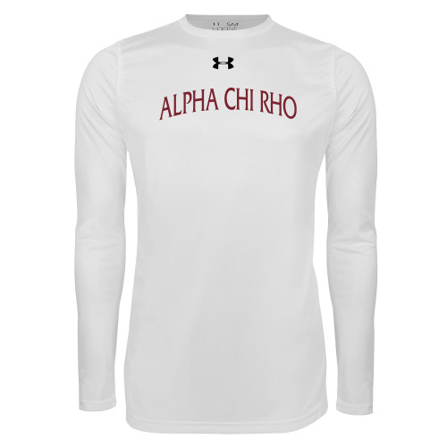 Under Armour White Long Sleeve Tech Tee-Alpha Chi Rho Arched