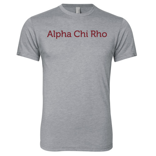  Next Level Heather Grey Triblend Tee - Alpha Chi Rho