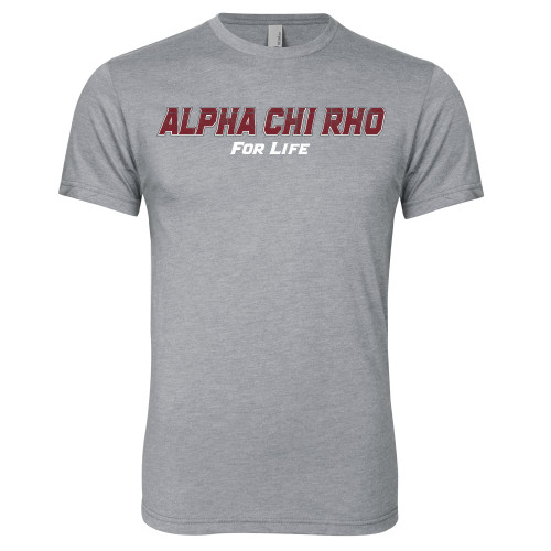  Next Level Heather Grey Triblend Tee - Alpha Chi Rho For Life