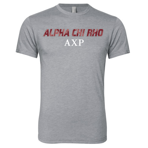  Next Level Heather Grey Triblend Tee - Alpha Chi Rho AXP