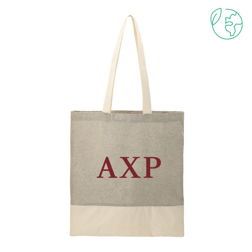  Split Recycled Grey Cotton Twill Convention Tote - AXP