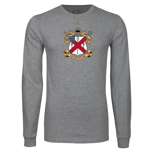 Grey Long Sleeve T Shirt-Crest