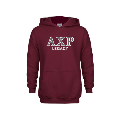 Youth Maroon Fleece Hoodie-Legacy