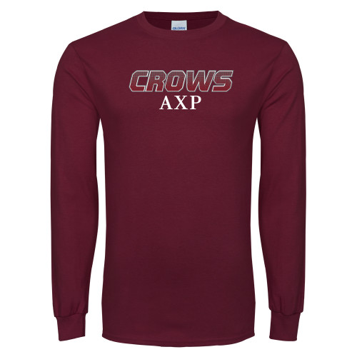 Maroon Long Sleeve T-Shirt-Crows AXP
