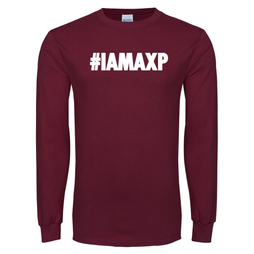 Maroon Long Sleeve T-Shirt-#IAMAXP