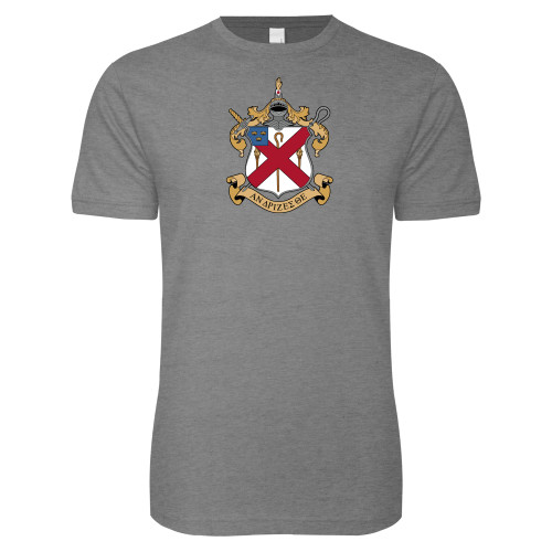  Next Level Heather Grey SoftStyle T Shirt - Crest