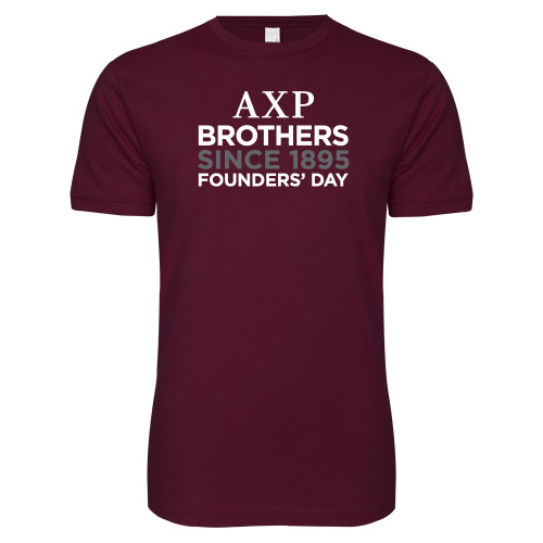  Next Level Maroon SoftStyle T Shirt - Founders Day/Brothers