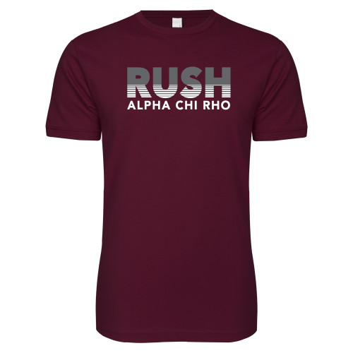  Next Level Maroon SoftStyle T Shirt - Rush Lines Alpha Chi Rho