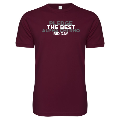  Next Level Maroon SoftStyle T Shirt - Pledge The Best