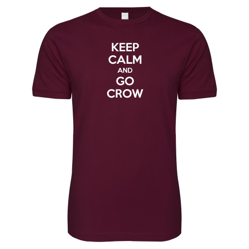  Next Level Maroon SoftStyle T Shirt - Keep Calm Go Crow