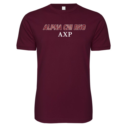  Next Level Maroon SoftStyle T Shirt - Alpha Chi Rho AXP