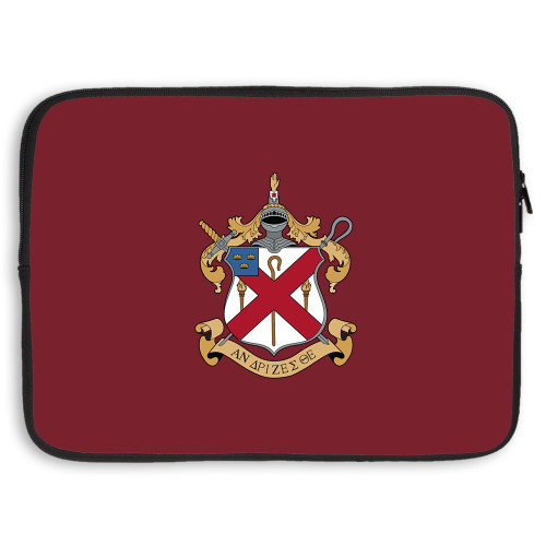 15 inch Neoprene Laptop Sleeve-Crest