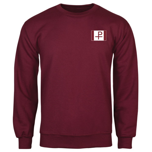 Maroon Fleece Crew-Flag