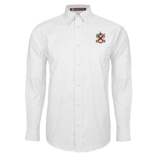 White Oxford Long Sleeve Shirt-Crest