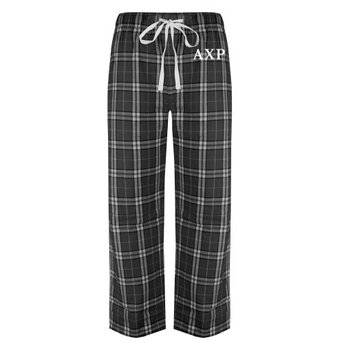Black/Grey Flannel Pajama Pant-AXP