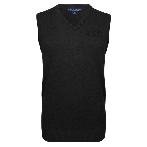 Black VNeck Sweater Vest-AXP Tone