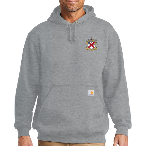 Carhartt Heather Grey Midweight Hoodie-Crest