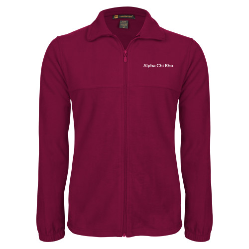  Maroon Fleece Full Zip Jacket - Alpha Chi Rho
