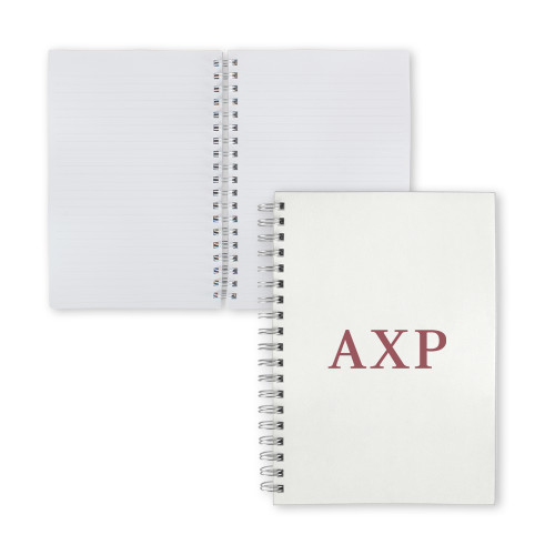Clear 7 x 10 Spiral Journal Notebook-AXP 2 Color