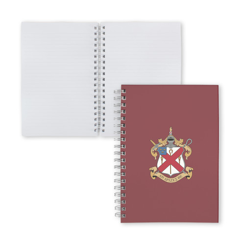 Clear 7 x 10 Spiral Journal Notebook-Crest