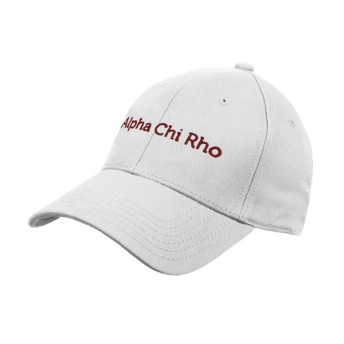 White Structured Adjustable Pro Style Hat-Alpha Chi Rho