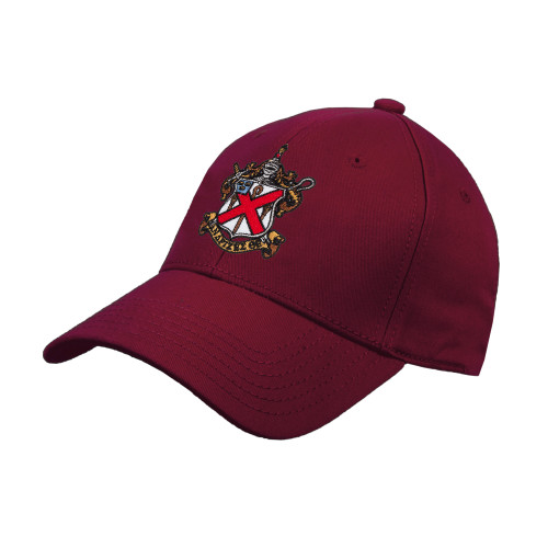 Maroon Structured Adjustable Pro Style Hat-Crest