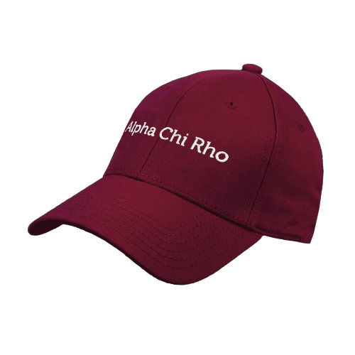 Maroon Structured Adjustable Pro Style Hat-Alpha Chi Rho