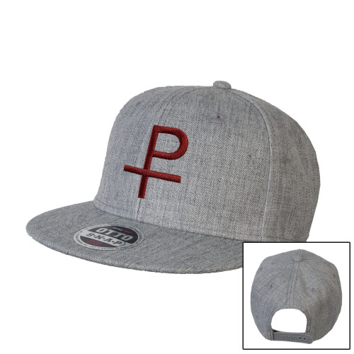 Heather Grey Wool Blend Flat Bill Snapback Hat-Labarum