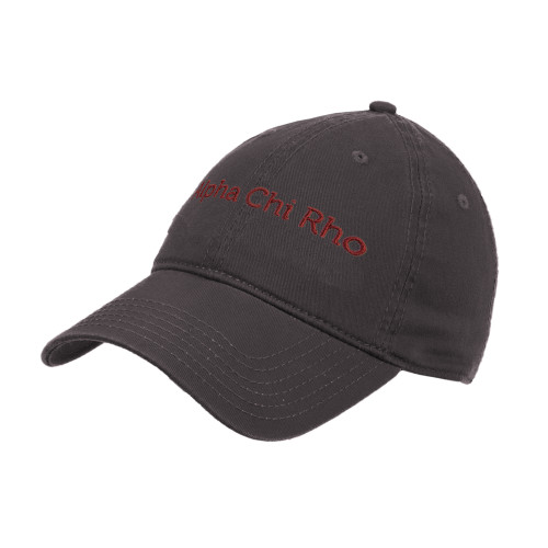 Charcoal Unstructured Adjustable Low Profile Hat-Alpha Chi Rho