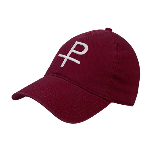 Maroon Unstructured Adjustable Low Profile Hat-Labarum